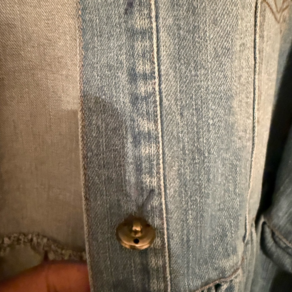 TOV Denim Ruffle Jacket - Picture 8 of 9